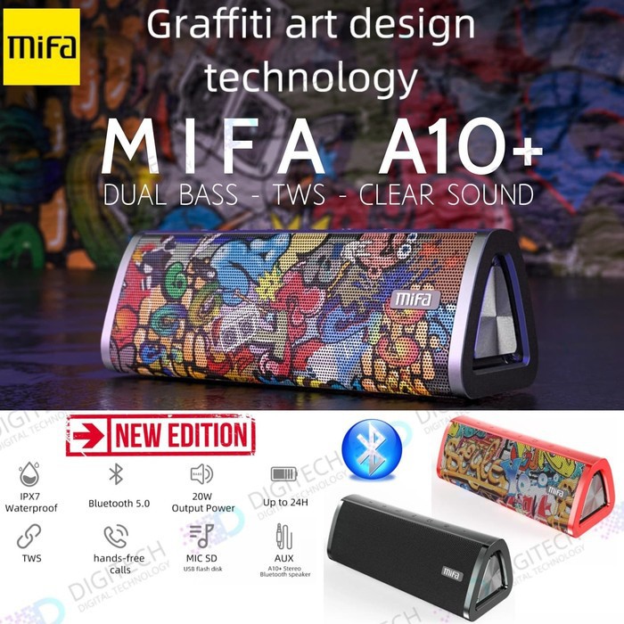 Mifa A10 PLUS Speaker A10+ Bluetooth Portable 20W IPX7 waterproof TWS