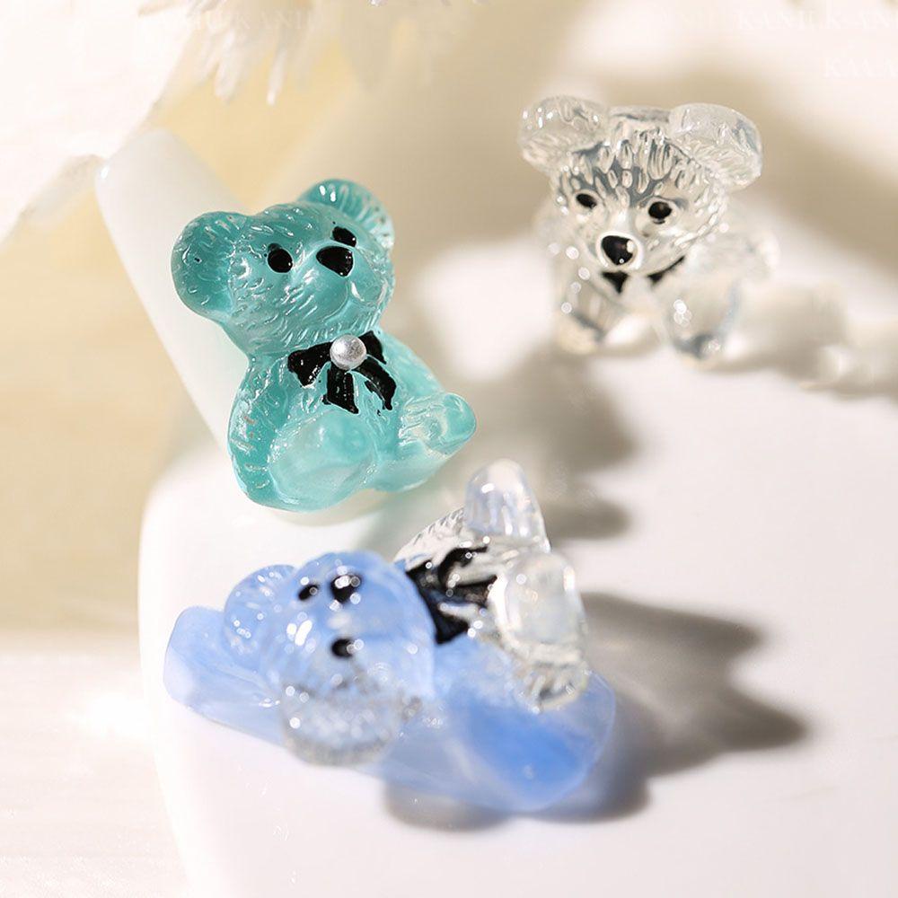 AUGUSTINA Augustina Bear Nail Art Dekorasi Jepang Jelly Bear Tiga Dimensi Kartun DIY Hiasan Kuku