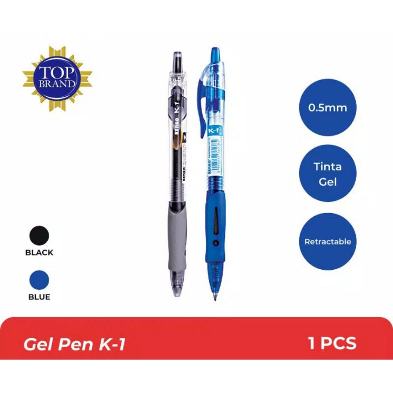 Pulpen Gel Pen Kenko Gel K-1 0.5mm (1 Pcs)