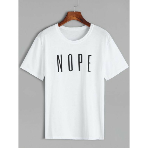 GALETHA - Kaos Distro NOPE / kaos Pria Wanita Jumbo Big Size Terbaru / Kaos Pria Distro crewneck Ori