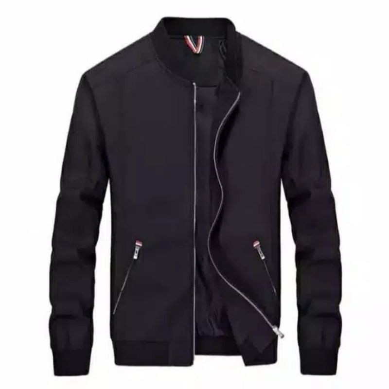 JAKET BOMBER PRIA BAHAN TASLAN JAKET WINDPROOF ANTI ANGIN TEBAL DAN HANGAT