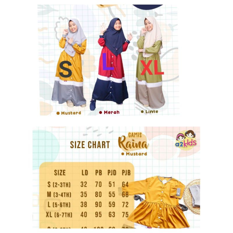 gamis kid's Raina