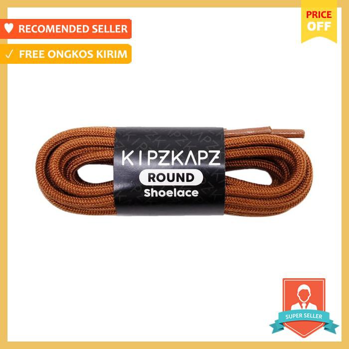 Kipzkapz Rs7 Brown 115Cm 140Cm 160Cm Tali Sepatu Bulat/Round Shoelace - Sepatu Pria - Boots Pria