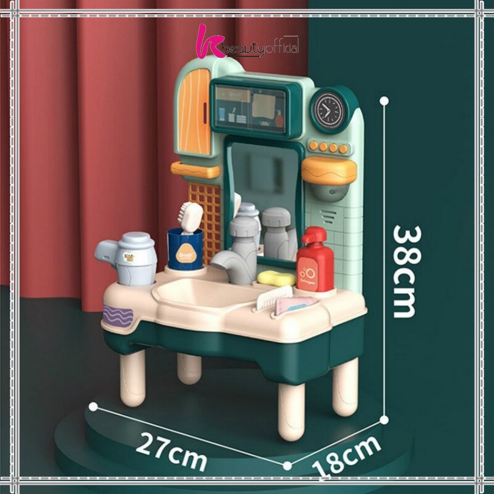 KB-M31 M109 Mainan Anak Kitchen Sink Tempat Cuci Piring Set Mainan Kran Air Wastafel BISA KELUAR AIR-1