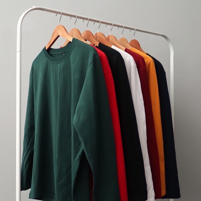 Kaos Polos Combed 24s Premium Distro Tebal Lengan Panjang