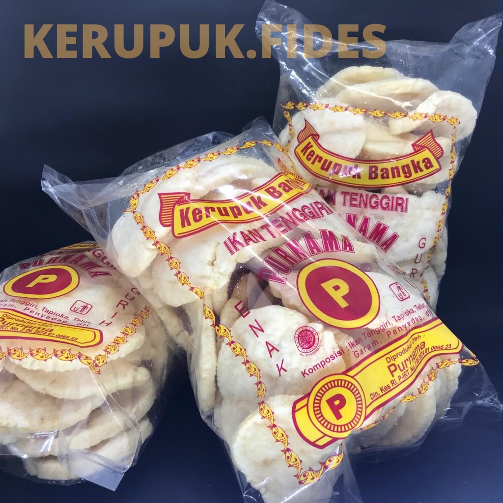 Jual Kerupuk Bangka Purnama Ikan Tenggiri Koin Jumbo Gurih Sedap