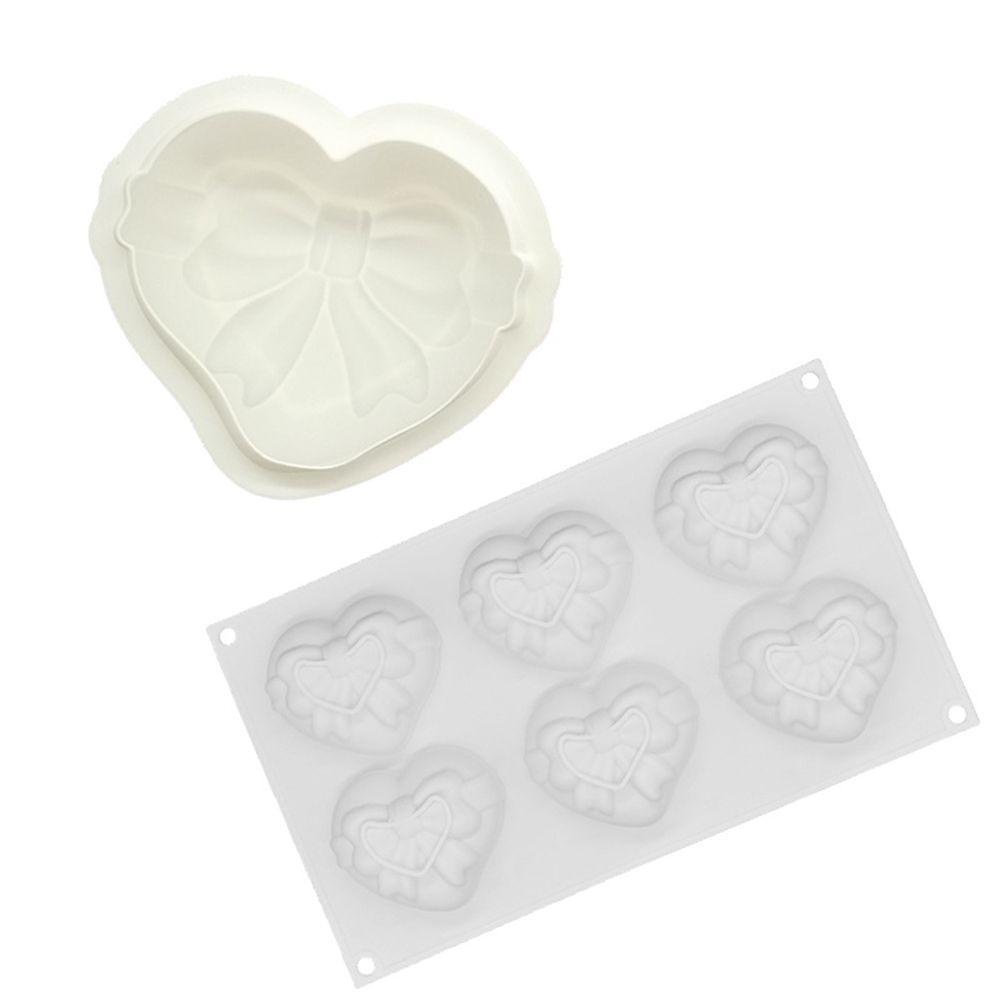 R-flower Bow Heart Shaped Baking Tool Cetakan Kue Sabun Membuat Hari Valentine Mousse Mould