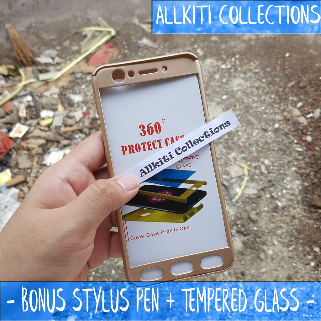 OPPO F3 Plus F3+ + 360 degree Hardcase Tempered Glass Full Protection Casing Cover Matte Ultra Thin