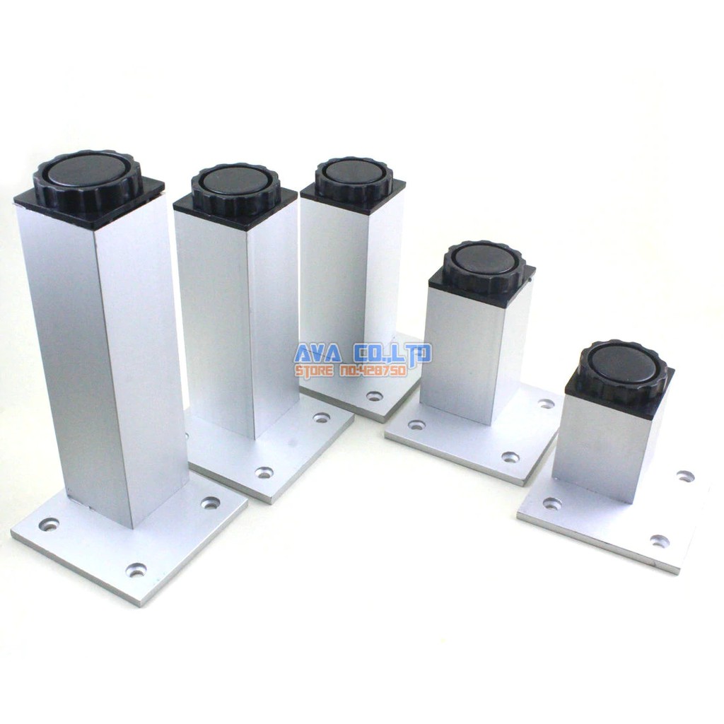 4 Pieces 250mm Adjustable Aluminum Square Furniture Cabinet Leg Cupboard Table Feet Shopee Indonesia