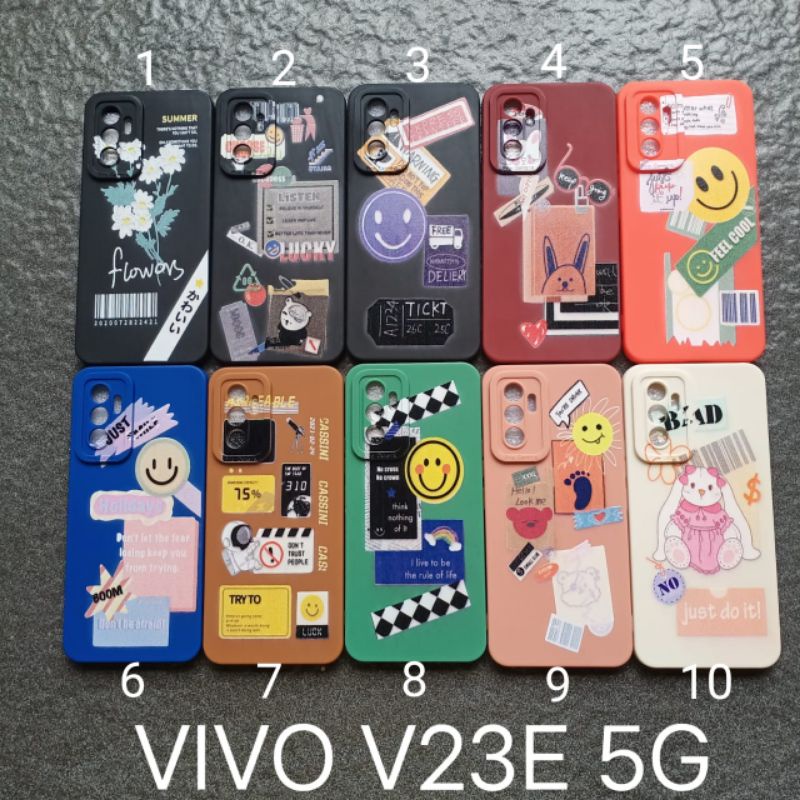 Case gambar Vivo V23E 5G . Vivo S10E 5G motif cewek ( 2 motif ) soft case softcase softshell silikon cover casing kesing housing