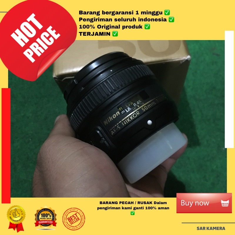 Fix 50mm AFS nikon nikkor F1.8 Fullset