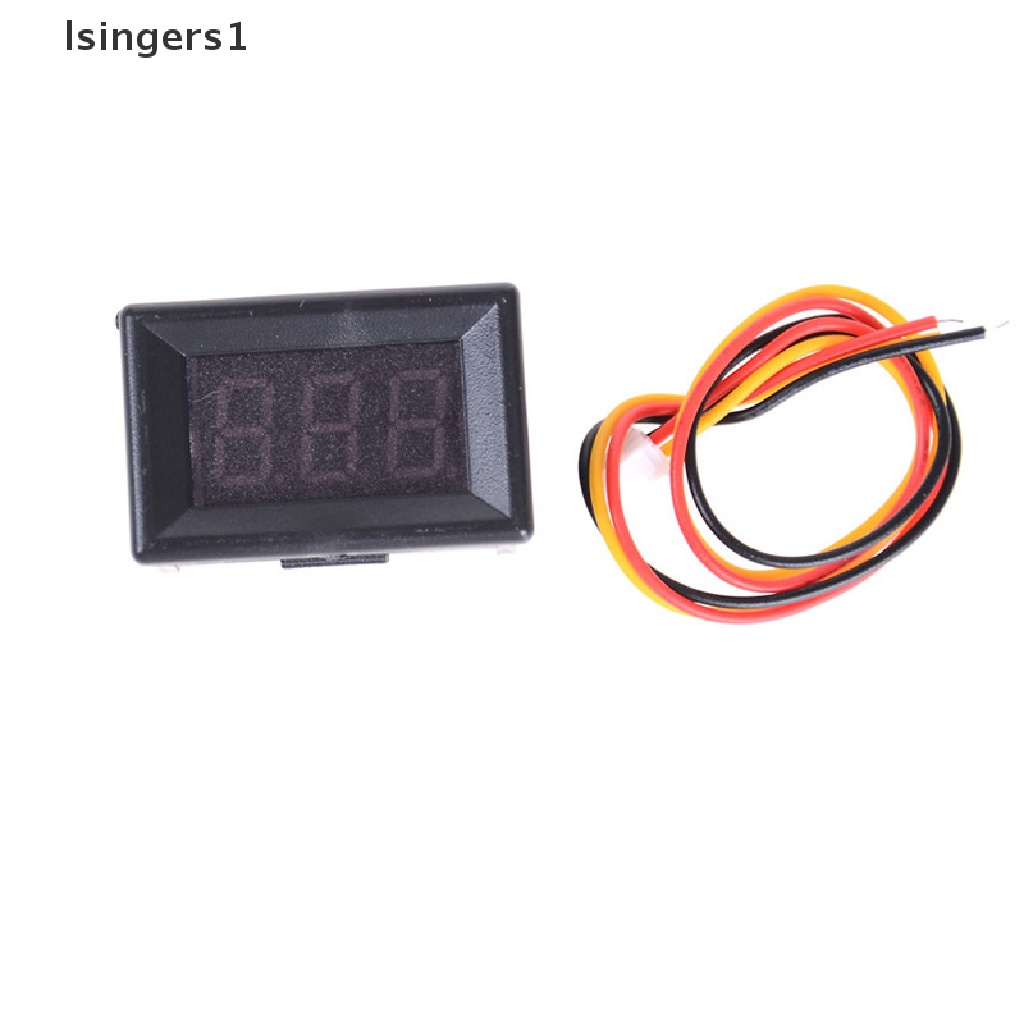 (lsingers1) Voltmeter Digital LED Mini DC 0-100V Dengan 3 Kabel