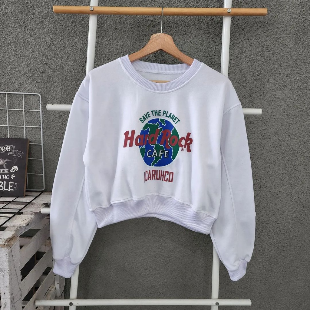 HARDROCK CROOPE Sweater Crewneck Oblong Oversize || Switer Outerwear Wanita Fashionable Korean Jacket Terkini FLEECE Tebal