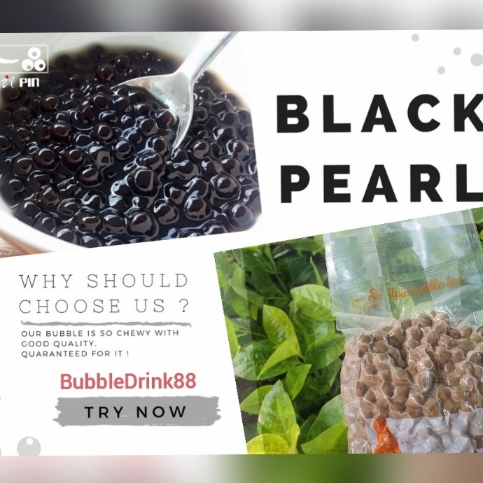 

LAINNYA-KEMASAN-MINUMAN- ITPIN TAPIOCA PEARL PREMIUM TOPPING MINUMAN BUBBLE DRINK /DESSERT 1KG -