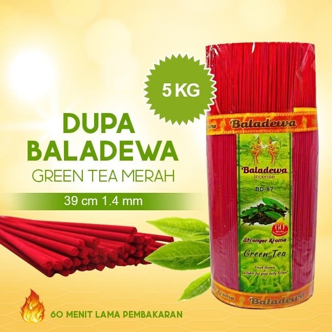 Dupa/ Hio Wangi Harum Baladewa 39 cm 5 Kg 1.4 mm Green Tea merah