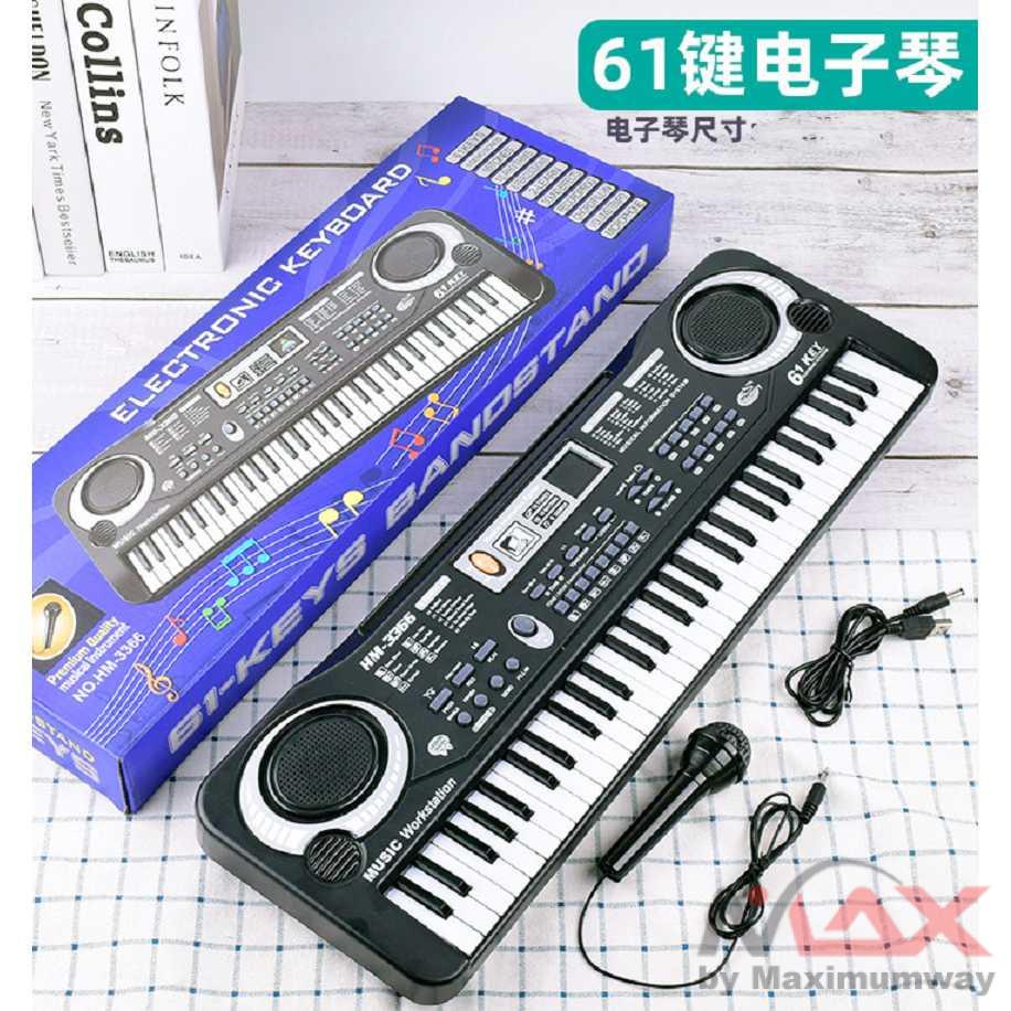 TaffSTUDIO Digital Electronic Keyboard 61 Keys - HM-3366 Warna Hitam