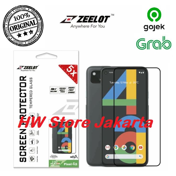 ZEELOT Google Pixel 4a PureGlass Tempered Glass Screen Protector