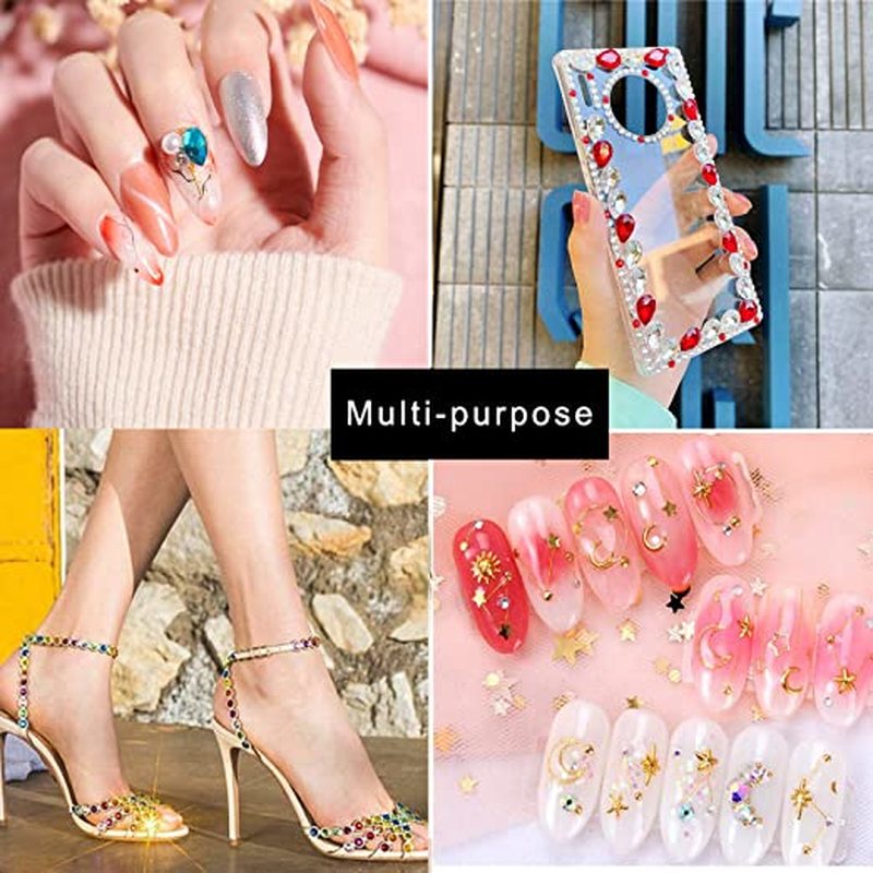 [12 Grids Mixed Nails Art Mix Crystal Metal Crafts][3D Nail Art For Nail Decoration][Manicure Decor DIY Accessories]
