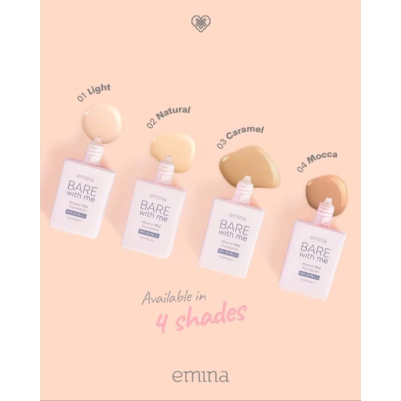 EMINA Bare With Me Mineral Mild Foundation SPF 25 PA+++ 30ml