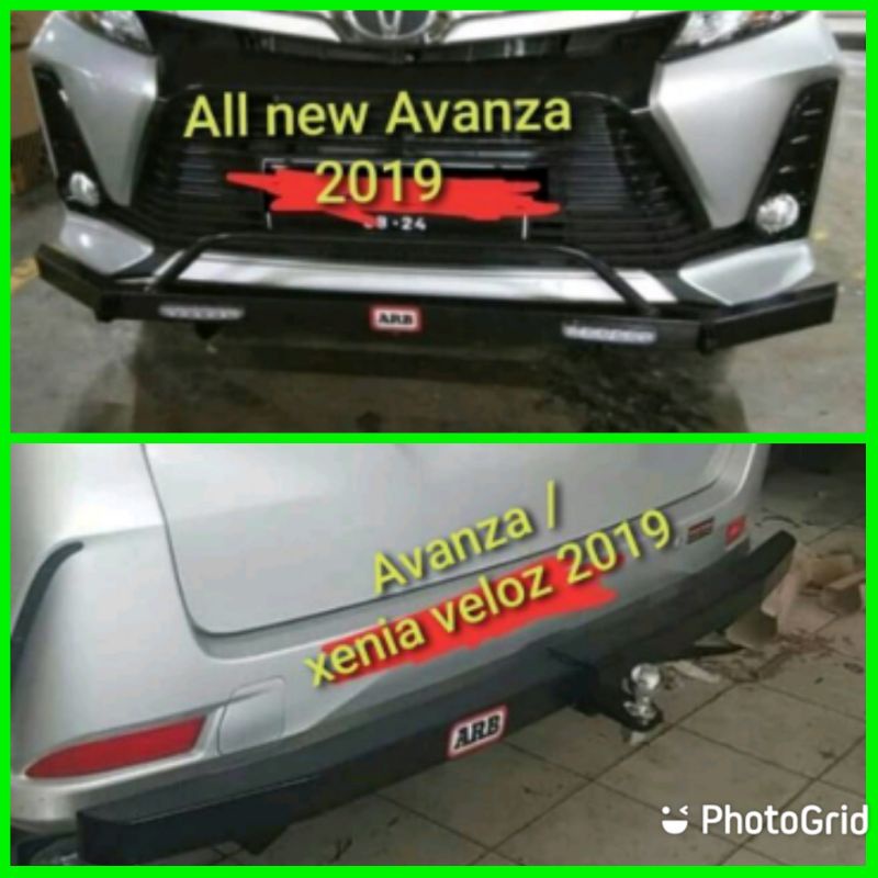 Paket towing bar tanduk depan dan belakang Avanza Xenia 2019-2020 besi pengaman bemper