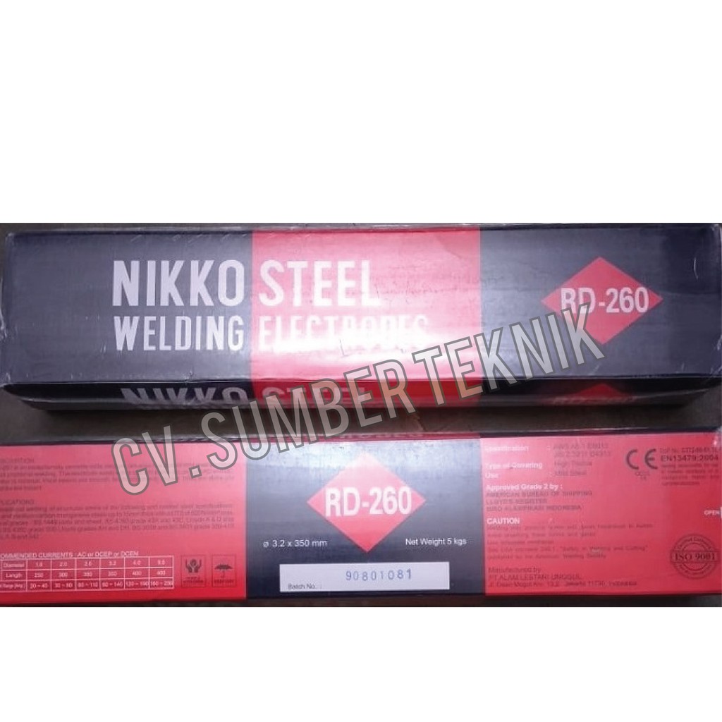 Kawat las NIKKO RD 260 ukuran 3.2mm