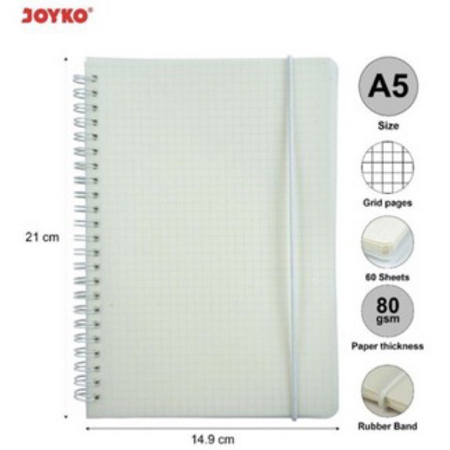 Joyko Notebook NB-700 Dotted Dot Titik / Grid Matematika / Plain Polos / Ruled Garis Buku Catatan A5-1