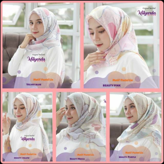 Pastel Lie / Hijab Segiempat / Viney Jepang / Milyarda