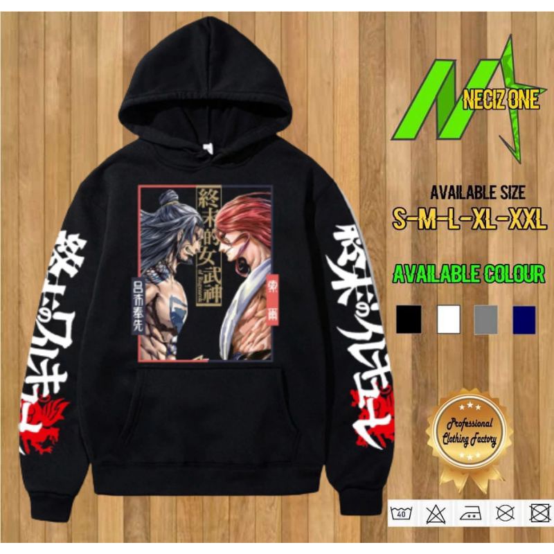 HOODIE MANGA JEPANG PRIA RECORD OF RAGNAROK THOR VS LU BU CASUAL HOODIE (S-XXL)