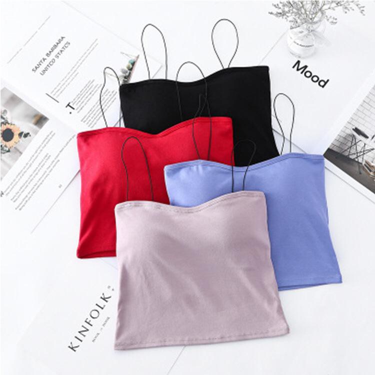 ✅𝐅𝐎𝐈𝐒𝐒® Bra Tanktop Fashion Wanita Tanpa Kawat Bra Spaghetti Pakain Dalam Wanita Sexy Tali Sling 1064