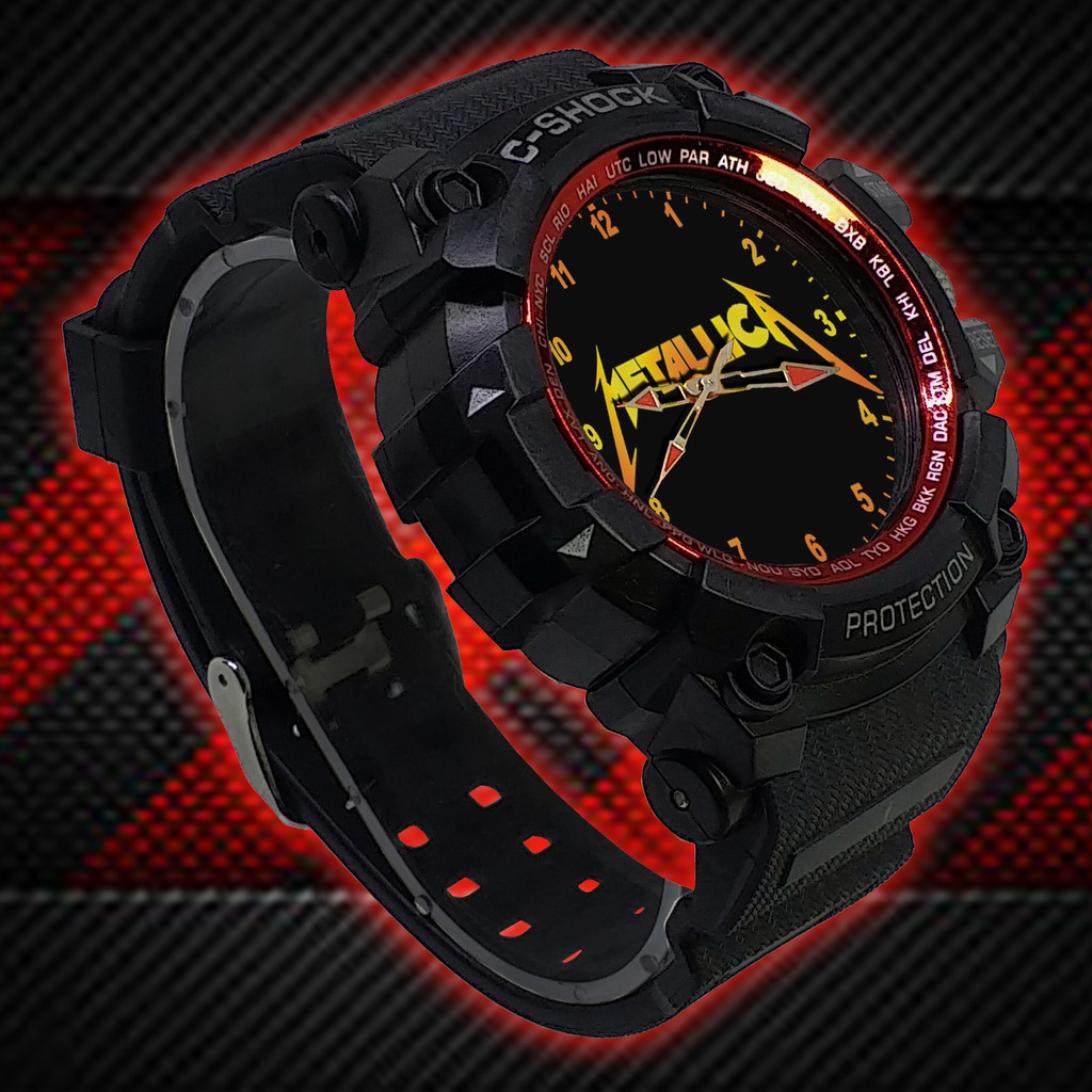 (ISTIMEWA BOSSQUE) JAM TANGAN METALLICA LIST MERAH - EXCLUSIVE 8