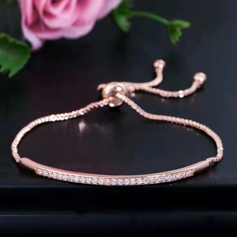 Gelang Rantai Sterling Silver 925 Hias Cubic Zirconia Untuk Wanita