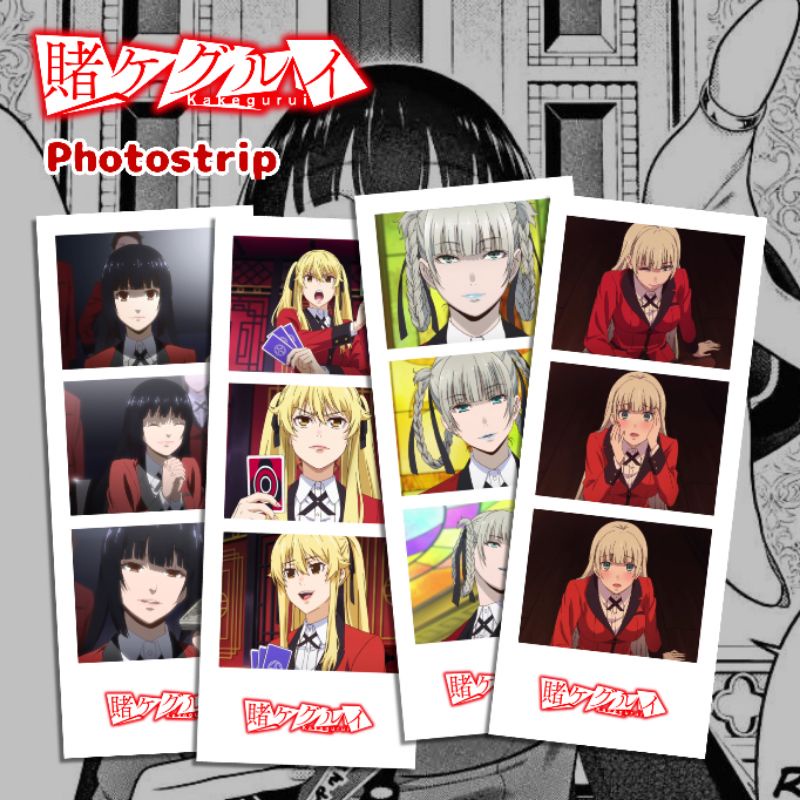 Photostrip Anime Kakegurui Photo yumeko jabami mary saotome kirari ririka momobami midari runa yumem
