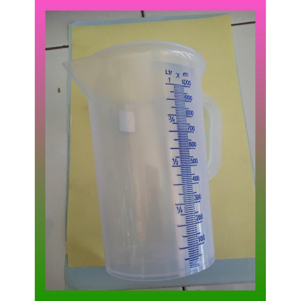 GELAS UKUR PLASTIK 1000ML / GELAS UKUR PLASTIK 1 LITER