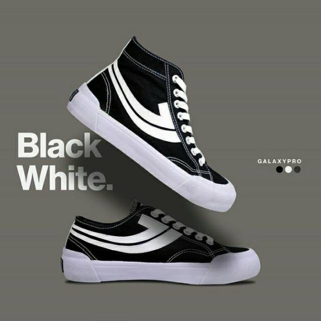 SEPATU JOHNSON GALAXY BLACK WHITE