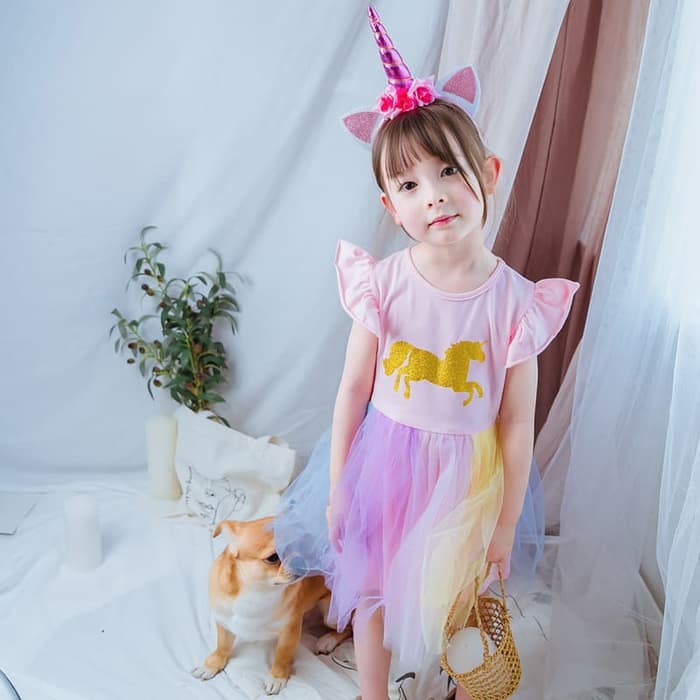 Unicorn Tutu dress girl dress anak perempuan unicorn