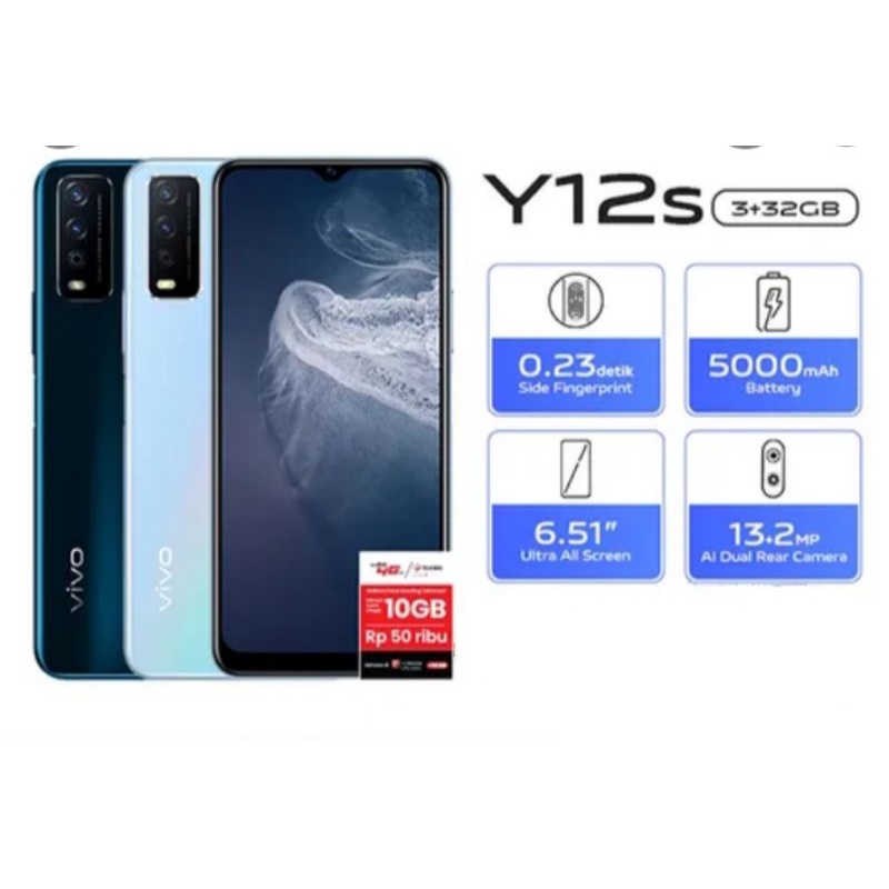 Vivo y12s ram 3/32GB
