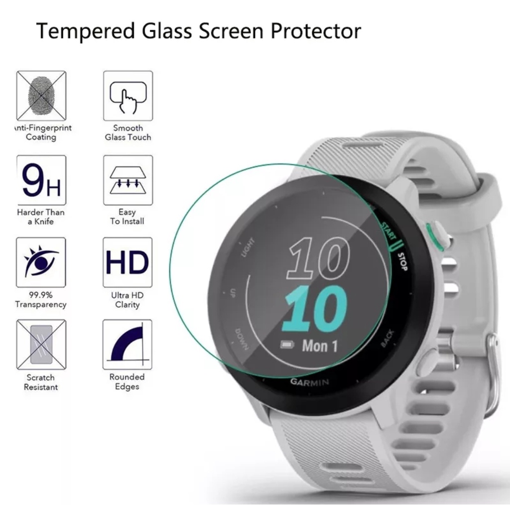 Tempered glass Antigores Garmin Forerunner 55 158  anti gores screen guard