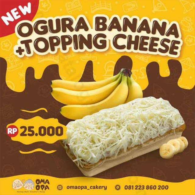 

Jual Oma Opa Cakery Ogura Banana Toping Cheese