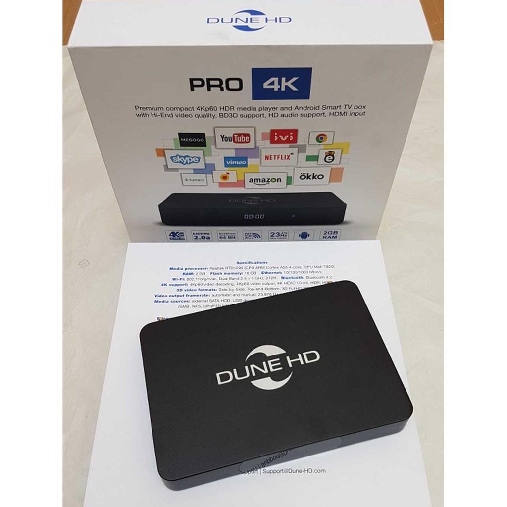 Best Seller Dune Hd Pro 4K Hybrid Media Player 4K Uhd Bluray And Android Tv Box