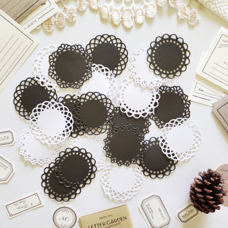 

[jinjukuki] Cutting Dies | 12 pcs Doilies Papercut untuk journaling,scrapbook,hiasan