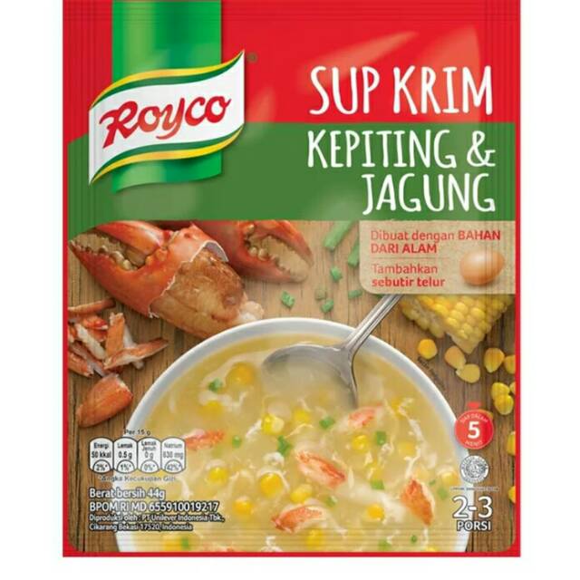 

Royco sup kepiting dan jagung 44 gr