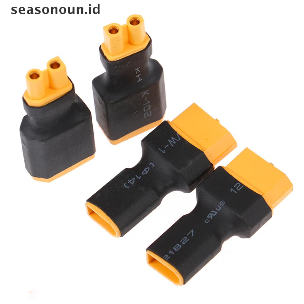 (seasonoun) 4pcs Adapter Konverter XT60 Ke XT30 Plug Female Male Untuk FPV Drone RC Charger