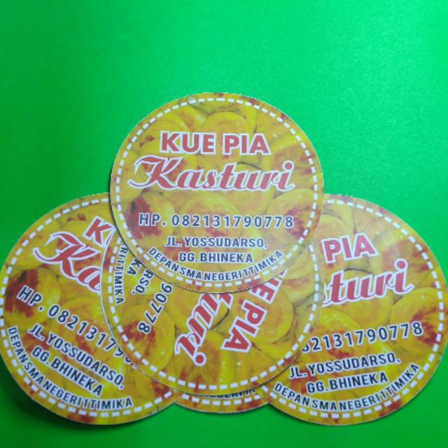

CETAK STIKER CROMO Label Makanan Bulat,Kotak,persegi,lonjong dll