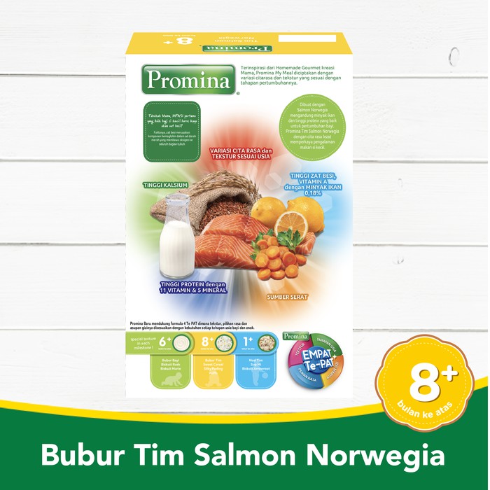 PROMINA BUBUR TIM SALMON NORWEGIA / MAKANAN BAYI MPASI ORGANIK 0BAYI ONLINE SHOP