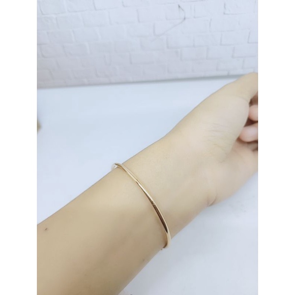 GELANG PIPA TABUNG CORR MP /GELANG PERAK ASLI SILVER 925 LAPIS EMAS/ GELANG FASHION WANITA TERBARU