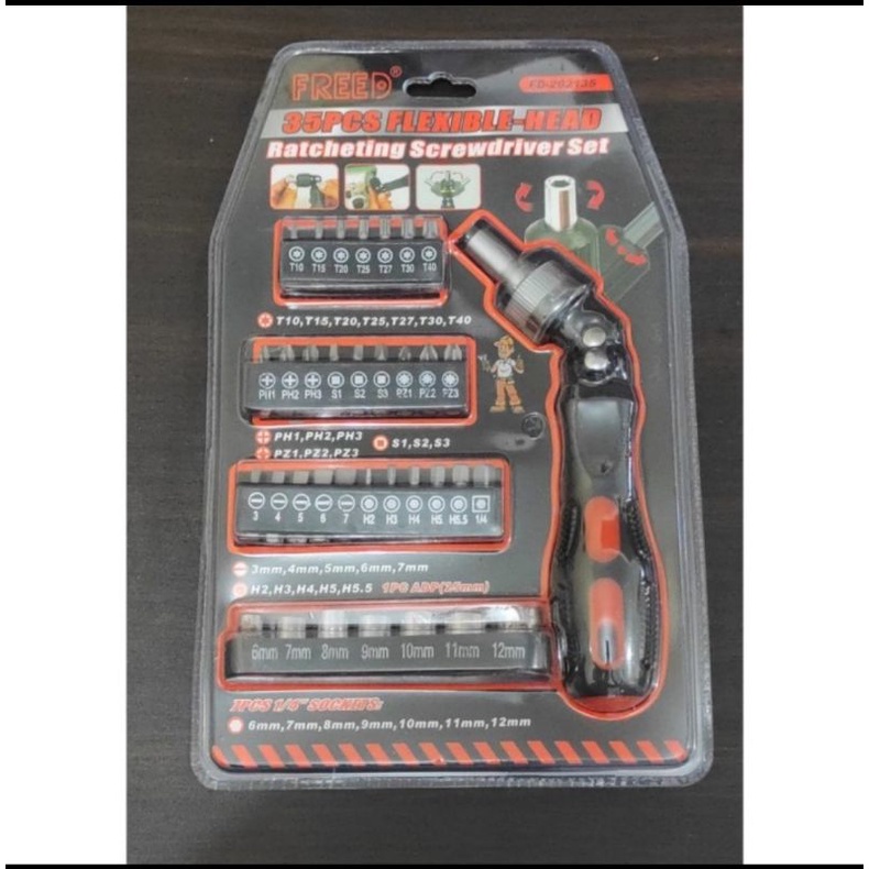 OBENG RACHET SET 35 IN 1 - SCREWDRIVER RACHET SET 35 IN1 TAIWAN