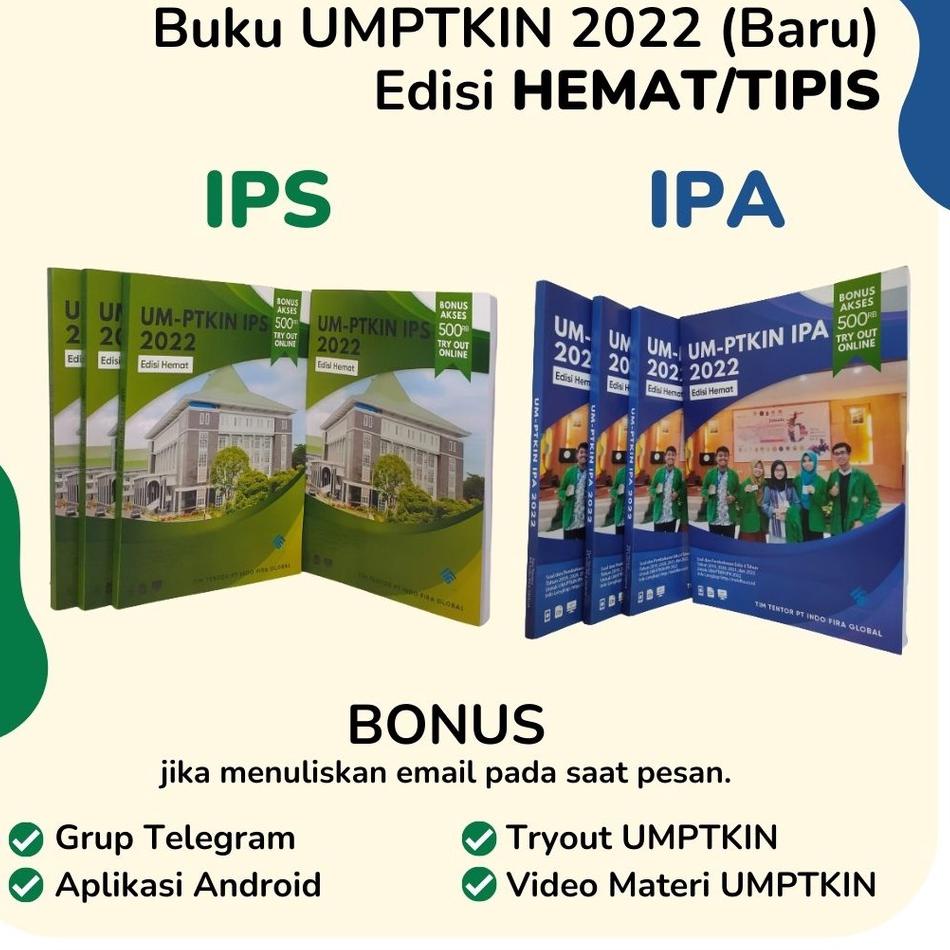 (TERBARU) Buku UMPTKIN 2022 (IPS/IPA) Latihan Soal UMPTKIN Pembahasan + Bonus Video Materi UMPTKIN g