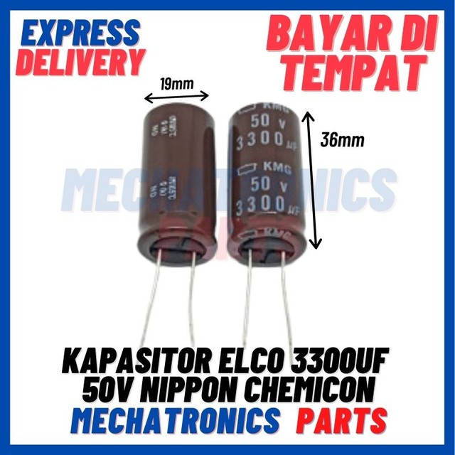 [PAS-9611] KAPASITOR ELCO 3300UF 50V NIPPON CHEMICON