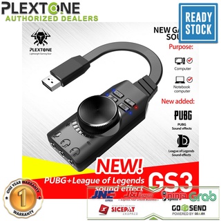 PLEXTONE GS3 Mark III Sound Card External USB Kartu Suara Adapter 7.1 Komputer Laptop Mac Windows PC