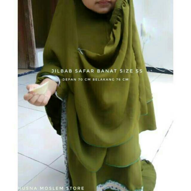 Jilbab safar dan set safar banat | jilbab safar anak perempuan